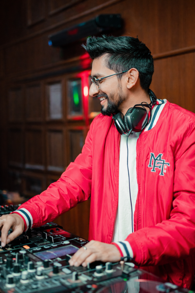 DJ Bloodshedder delivering an electrifying nightclub set at Ten Downing Street, Indore.